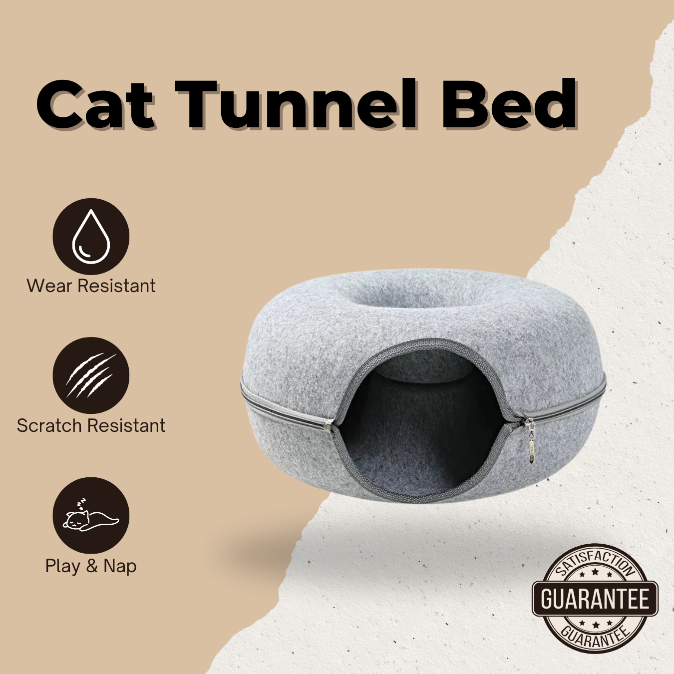 DREAMING LUNA CAT TUNNEL BED