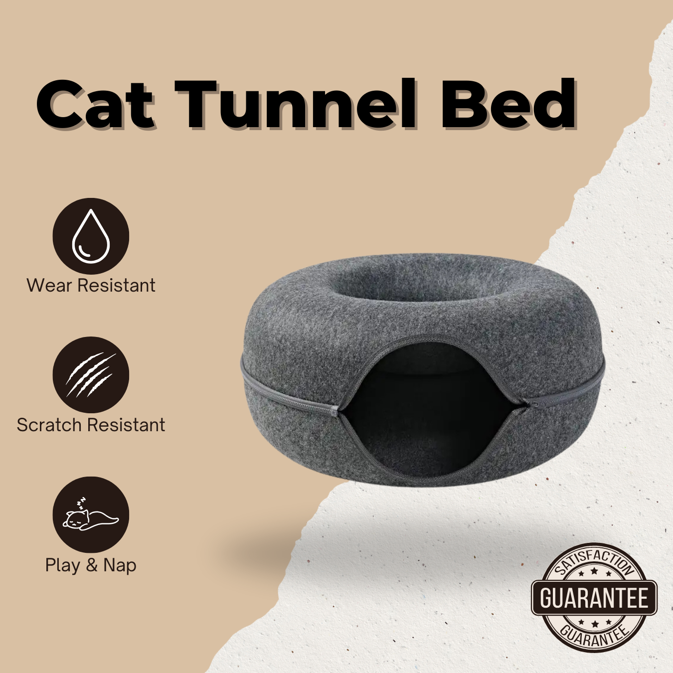 DREAMING LUNA CAT TUNNEL BED